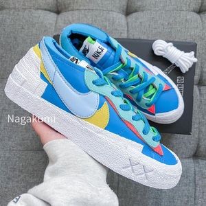 💙🤍 nike blazer low sacai x Kaws shoes ✖️✖️
